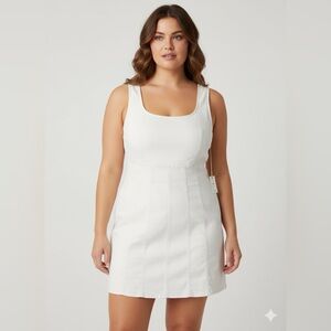 Good American Mini White Demin Dress Size 2x